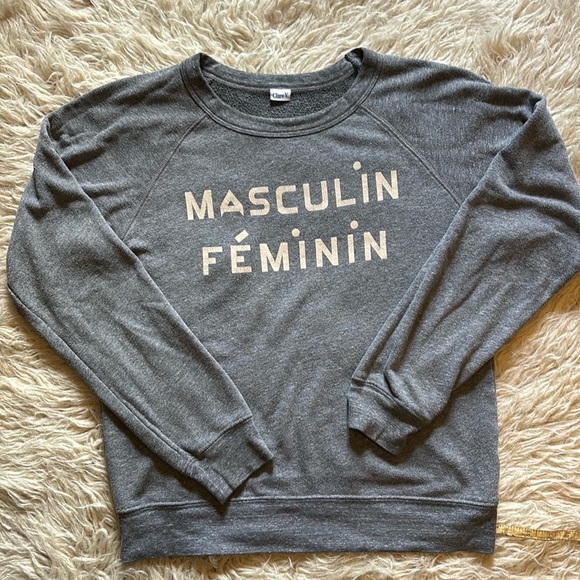 Clare V Masculine Feminin sweatshirt - Picture 1 of 4